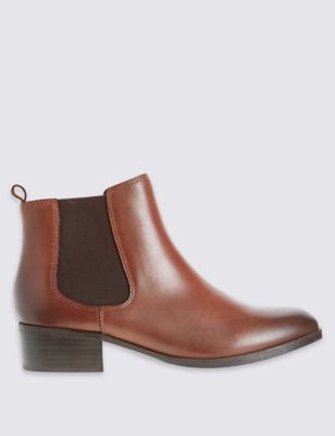 Leather Wide Fit Chelsea Ankle Boots